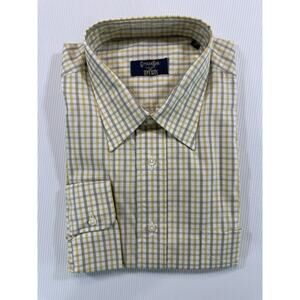 Vintage Gitman Bros McCalls Check Dress Shirt 17 35 Made USA